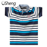 VSHENG  ขนาดบวกลายเสื้อยืดโปโลสำหรับผู้ชายปกขนาดใหญ่ m ถึง 6XL ระบายอากาศปกคนสบายๆท็อปส์