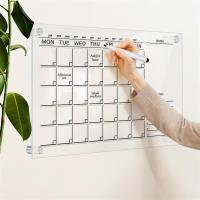 1 Mini Calendar Board Handwritten Message Board Wall Message Whiteboard Dry Erase Planner Erasable Board Clear Acrylic 29.7x21cm