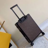 【April accessories】Louis 2021 classic old Decor Vintage flower material with aluminum frame, durable and strong couple suitcase, suitcase, trolley case, 20 inch case。