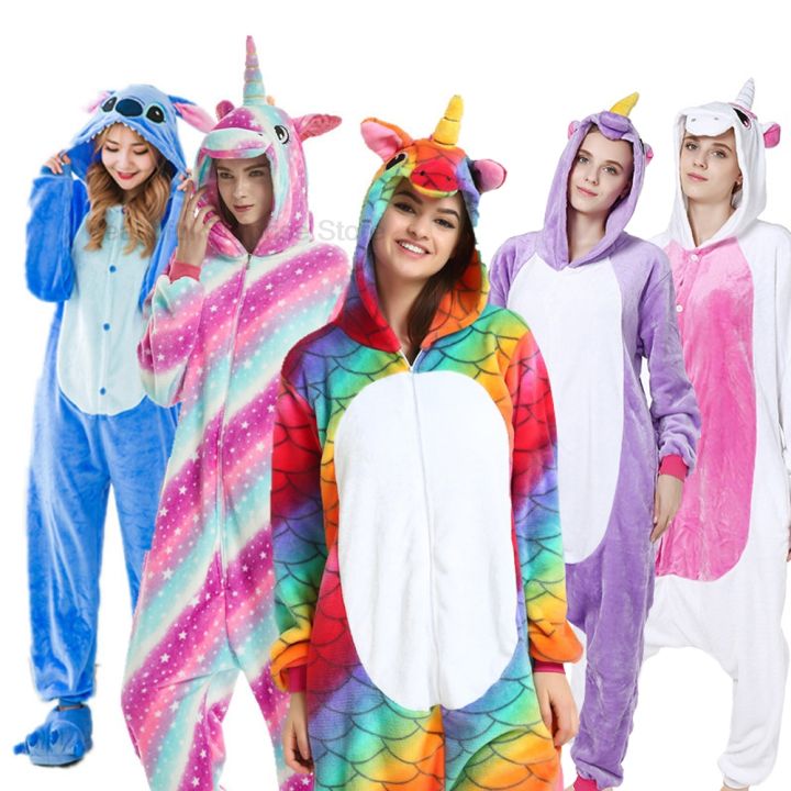 kigurumis-onesie-anime-unicorn-jumpsuit-pajama-pink-blue-animal-outfit-women-men-party-suit-winter-children-overall