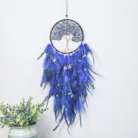 Dream Catcher Wall ตกแต่งหินบด Life Tree Home Dreamcatcher แขวนผนังเครื่องประดับ Handmade Feather Wind Chimes Decor