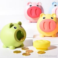 ✇ Piggy Bank Silicone Pig Money Adultos Unbreakable Coin Saving para meninos Meninas Crianças