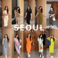 ☃ஐ 12FEBRUARY SEOUL KNIT DRESS เดรสยาว คอปก ผ้า knit เดรสไหมพรม ทออย่างดีทั้งตัว ยืดได้เยอะมาก