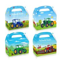 HOT 4/12Pcs Tractor Gifts Excavator Boy Birthday Baby Shower Favors Decoration Event amp; Supplies