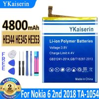 100% New HE344 HE345 HE353 4800mAh Battery HE 345 for Nokia 6 Nokia6 2nd Gen 2018 for Nokia 6.1 Batteries Bateria + Track Code Electrical Connectors