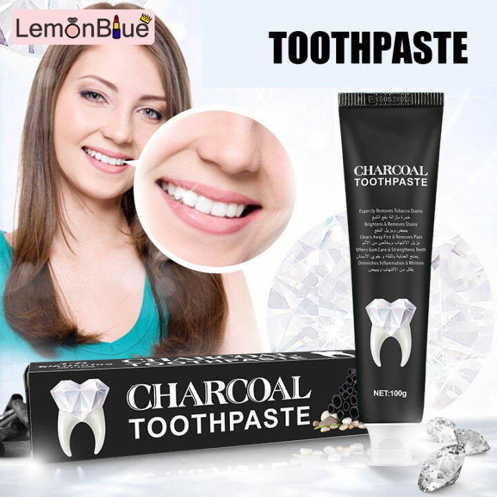 LemonBlue Bamboo Charcoal Toothpaste Whitening Black Charcoal Oral