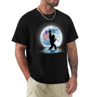Funny Bigfoot RockN Roll American 4Th Of July T-Shirt Cute Tops Heavyweight T Shirts T Shirts For Men