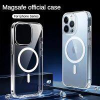 Floveyoo ระบบชาร์จแม่เหล็กเคสโทรศัพท์ใสหรูหรา Magsafe สำหรับ iPhone 14 13 12 11 Pro Max Mini X Xs XR 7 8 Plus SE เคสแบบใส