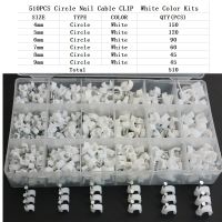 510PCS Round Circle Flat Cable Clips 18 Trellis Kits 4/5/6/7/8/9MM Management RG6 CAT6 RJ45 Electrical Wire Cord Tie Holder