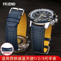 ۩❉∏ 22 มม. 23 มม. สายนาฬิกาหนัง Cowhide สำหรับ CITIZEN Blue Angel รุ่นนาฬิกาผู้ชาย AT8020-54L AT8020-03L Series สร้อยข้อมือ