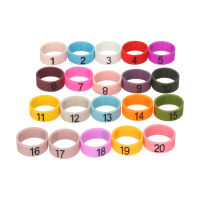 [ammoon]20 PCS Microphone Colored ID Rings Number 1 to 20 Multicolor Soft Silicone Ring for Distinguishing Different Microphones (Random Color)