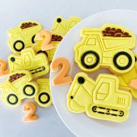 1pc Construction Vehicle Cookie Mold Stainless Steel Biscuit Baking Mold for Boys Construction Birthday Party Decoration Supply Bread Cake  Cookie Ac
