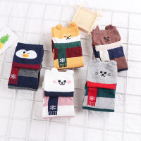 5 Pairs Fashion Colorful Four Season Harajuku Korean Women Cotton Socks Kawaii Cute Cartoon Cat Dog Fox Pack Socks for Girl