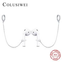 ต่างหูห่วง925เงินสเตอร์ลิง Colusiwei สำหรับผู้หญิงเครื่องประดับต่างหูมีตัวล็อก CZ พราวใส