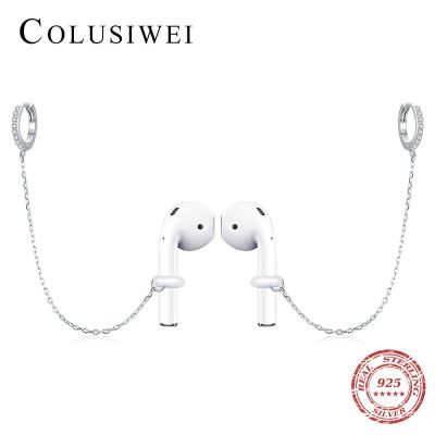 ต่างหูห่วง925เงินสเตอร์ลิง Colusiwei สำหรับผู้หญิงเครื่องประดับต่างหูมีตัวล็อก CZ พราวใส