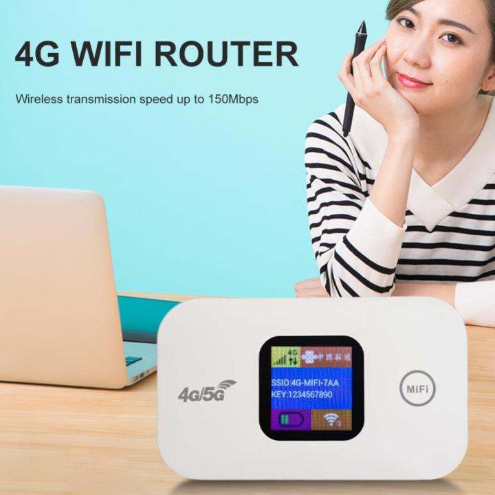 4g-lte-เราเตอร์แบบพกพา150mbps-มินิ4g-เราเตอร์ซิมช่องเสียบบัตรแบบพกพาอุปกรณ์เครือข่ายฮอตสปอตหน้าจอแสดงผล-led-สีสัน2100mah