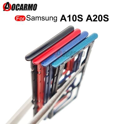 Aocarmo ซิมการ์ดสำหรับ Samsung Galaxy A10S A20S A10e A102U ที่ใส่ช่องเสียบบัตรถาดใส่ซิมอะไหล่ทดแทน