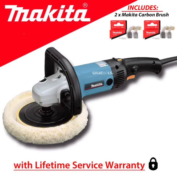 Makita 9227C Polisher / Buffing Machine 7" With 2 Set Makita Carbon ...