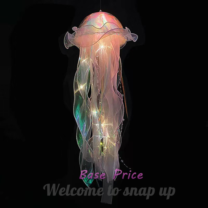 shengteguoji] 1Pc Jellyfish Lamp Portable Flower Lamp Girl Room Atmosphere  Decor Lamp Bedroom Funny Night Lamp Home Decoration