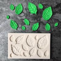 Ministar Leaf Shaped Silicone Mold Leaves Cake Decor Fondant Cookies Moulds Baking Tool