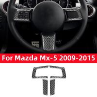 For Mazda Mx-5 Miata Nc 2009-2015 Accessories Car Steering Wheel Frame Trim Sticker Cover Carbon Fiber Modified Interior