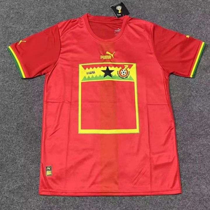 เสื้อกีฬาแขนสั้น-ลายทีมชาติฟุตบอล-ghana-away-jersey-22-23-ไซซ์-s-xxxl-aaa