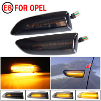 2ชิ้น Led แบบไดนามิกด้านเครื่องหมายเลี้ยวแสงลำดับไฟกระพริบสำหรับ Opel Astra J Astra J K Zafira C เครื่องราชอิสริยาภรณ์ B Grandland X