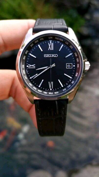 Đồng Hồ Si Nhật Nam 💠 💥 SEIKO - 7B75 SOLAR - RADIO WAVE CONTROL - WORLD  TIME - TITANIUM - SAPPHIRE - 💯 Mét ( Độ Mới Cao 99% ) Full Sổ , Hộp💥💠   