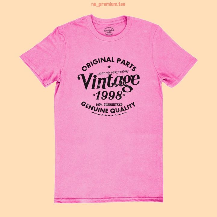 การออกแบบเดิมเสื้อยืดลาย-vintage-original-1998-เสื้อวันเกิด-เปลี่ยนปีได้-ไซส์-s-2xls-5xl