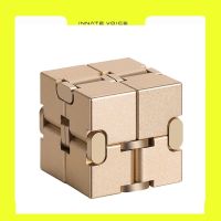 ZK20 Stress Relief Toy Premium Metal Infinity Cube Infinit Cube Finger Anxiety Stress Relief Blocks Magic Cube Toy Adults Kid