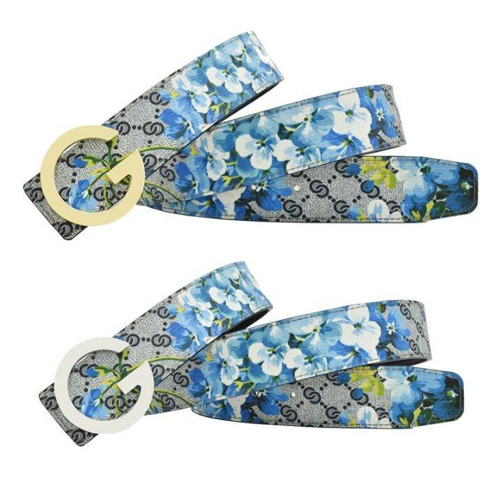 western-fashion-men-leather-belt-blue-flower-print-green-flower-tiger-pattern-smooth-g-buckle-strap