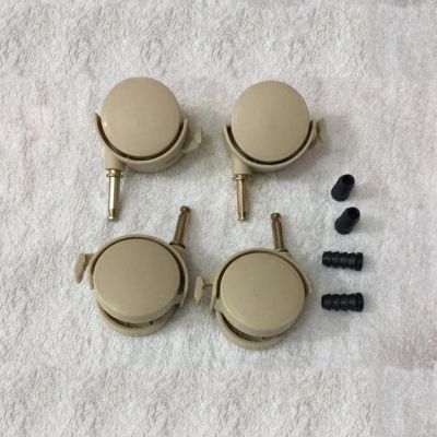 4Pcs 2" Wrap-On Twin Wheel Inserting Pin Caster Castor Baby Kid Bed With Brake Furniture Protectors  Replacement Parts