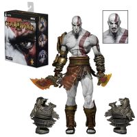 โมเดลผีของสปาร์ตา NECA Action Figure เทพแห่งสงคราม Kratos ในเกราะพร้อมใบมีด W หุ่นแอ็กชันสามารถสะสมได้ในกล่องของขวัญ