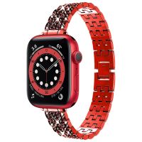 ▲ↂ™ Luxury Woman Rhinestone Slim Jewelry Bracelet For Apple Watch Strap 38mm 40mm 42mm 44mm Stainless Steel iWatch Band 3 4 5 6 SE