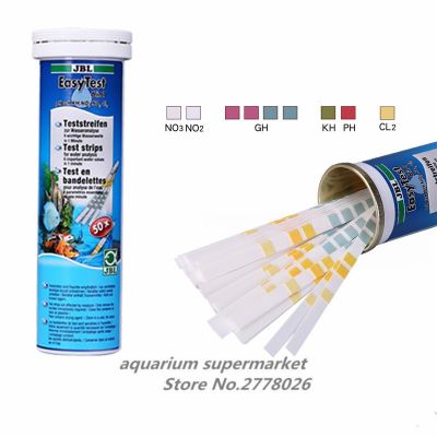 SUNSUN 50 pieces JBL easy water test 6 in 1 for PH GH KH NO2 NO3 CL2 water test test strip for fish tank aquarium Inspection Tools