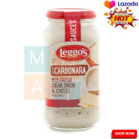 ? SALE only. Leggos Carbonara Sauce with Fresh Cream Onion &amp; Cheese 490g  เลกโกส์ ซอสคาโบนาร่าผสมหัวหอมและชีส 490 กรัม