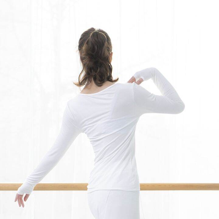 set-of-fingers-long-sleeved-modern-dance-clothing-loose-dance-practice-clothing-female-adult-tops-yoga-training-clothing-performance-clothing