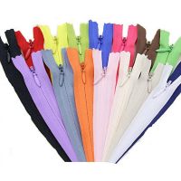 ✑●♧ 8pcs 3 28cm 35cm 40cm 50cm 55cm 60cm Long Invisible Zippers Purple Orange Green Black DIY Nylon Coil Zipper For Sewing Clothes