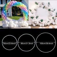 【Affordable variety of balloons】60/100เซนติเมตรบอลลูนวงกลมโค้งผู้ถือพลาสติกพวงหรีดบอลลูนห่วงแหวนสำหรับงานแต่งงานงานเลี้ยงวันเกิดของตกแต่งทารกฝักบัว