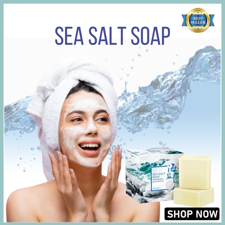 Natural 100g Sea Salt Soap Removal Pimple Pores Acne Treatment Cleaner