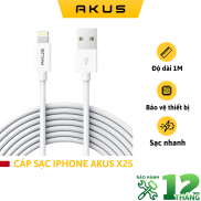 Dây sạc iphone micro type C Akus X25 - HÀNG CHÍNH HÃNG BẢO HÀNH 12 THÁNG