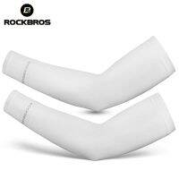 ROCKBROS Bicycle Arm Sleeves Spring Summer Basketball Camping UV Protect Outdoors Sports Ice Fabric Running Arm Warmers