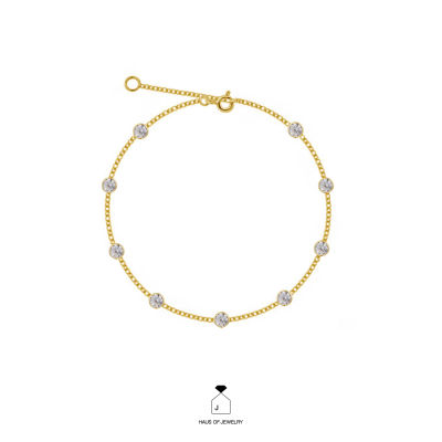 Haus of Jewelry BOHEMIAN DIONA BRACELET ข้อมือเงินแท้ ประดับเพชรคิวบิกเซอร์โคเนีย (Cubic Zirconia)