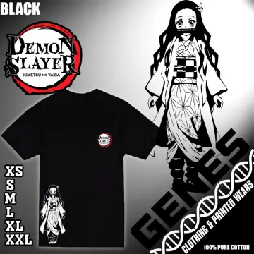 DEMON SLAYER Nezuko Kamado Design T-shirt with DTF (Direct to Film) Anime  Print Rubberized Quality Plain 80% Cotton 20% Polyester, Crew / Round Neck  for Casual Unisex Wear, fit Men Woman, Available