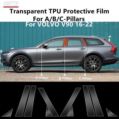 For VOLVO V90 16-22 A/B/C-Pillars Transparent TPU Protective Film Anti-scratch Repair Film Accessories Refit Bumper Stickers Decals  Magnets