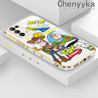 เคส Chenyyyka สำหรับ OPPO Reno 5 4G Reno 5 5G Reno 5 Pro Reno5 K Find X3 Lite 5G เคสการ์ตูนคนต่างด้าว Lightyear ดีไซน์ใหม่เคสมือถือกรอบบางรูปแบบการชุบฝาปิดเลนส์เต็มเคสป้องกันนุ่มกันกระแทก