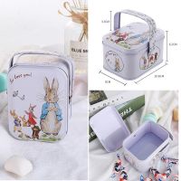 White Rabbit Toffee Tin Can Small Suitcase Storage Can Tin Metal Candy Box Gift Storage Boxes