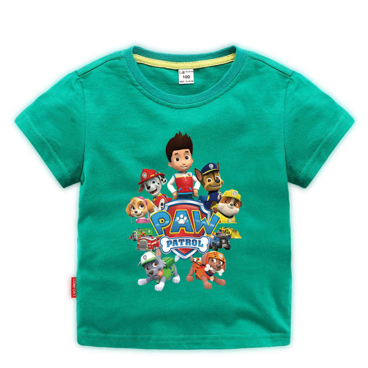 paw-patrol-เสื้อกล้ามลายการ์ตูนสำหรับเด็กผู้ชาย-เสื้อยืดแขนสั้นเสื้อแขนสั้นสำหรับเด็กหญิงฤดูร้อนเสื้อผ้าฝ้าย0000