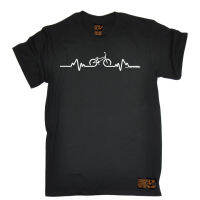 Unique Fashion Cotton T-Shirts Bmx Heartbeat Pulse Cycling T-SHIRT - Cycle Bike Fashion Funny birthday gift