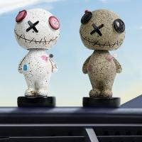 Voodoo Doll Bobblehead Figure Car Interior Decoration Cute Shaking Head Dolls Shaking Head Doll Car Bobble Head Dashboard Interior Ornaments Accessories fit